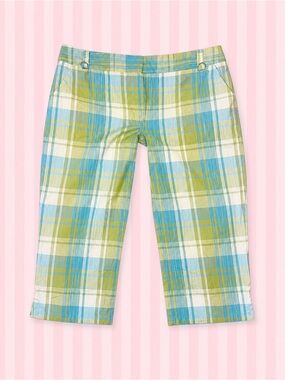 Y2K Aqua Green Plaid Capri Pants 🩵💚